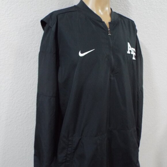 Nike Men's Storm Fit Quarter Zip Charcoal Gray Windbreaker Airforce Academy XL - Picture 4 of 9